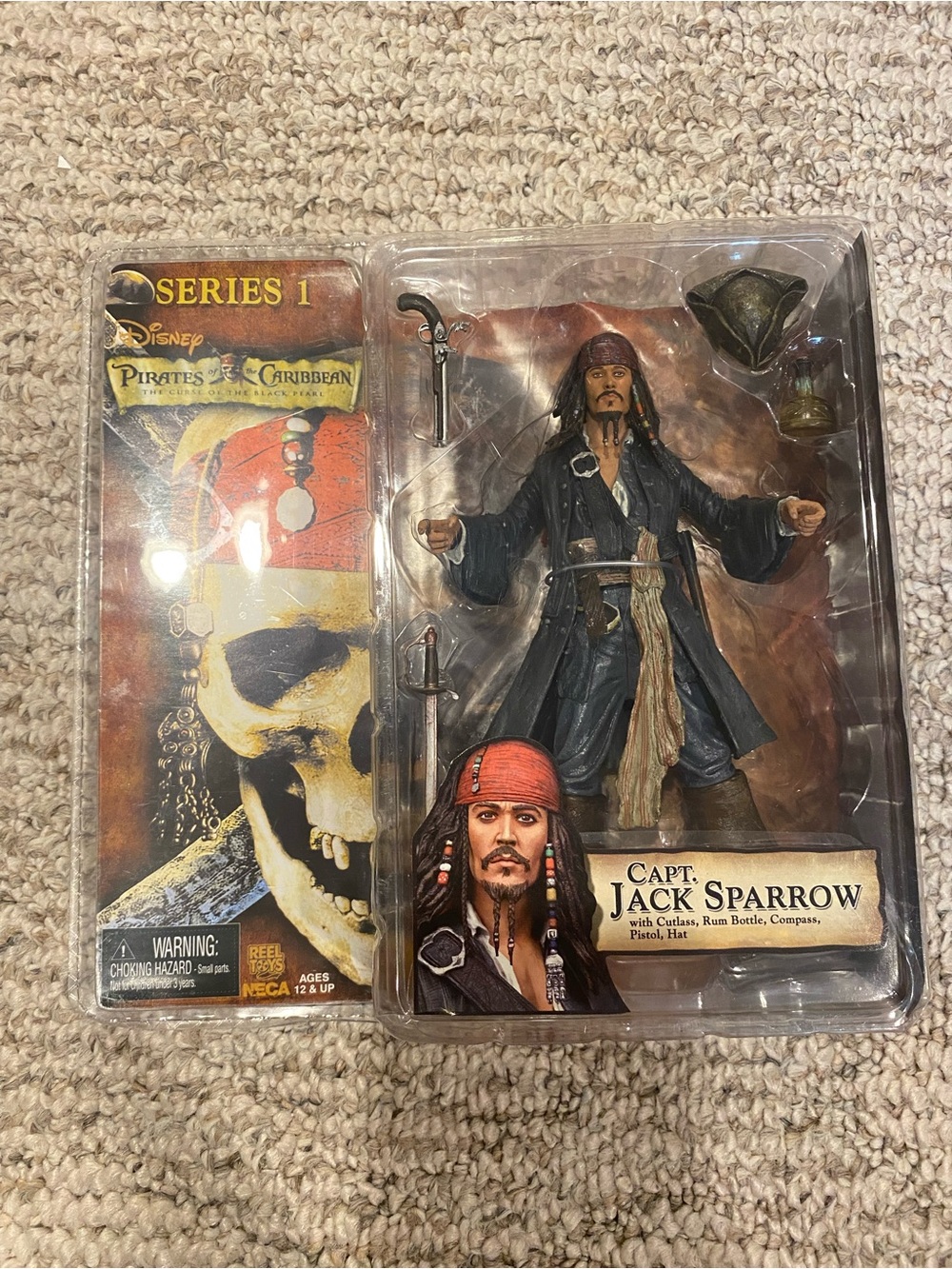 Disney Captain Jack Sparrow Action Figure - Black & Red NEW & SEALED